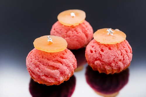 Chou craquelin pamplemousse rose