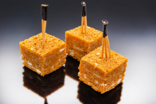 Cube pain d'épices et roquefort