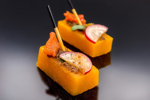 Finger vegan (finger de courge et légumes croquants)