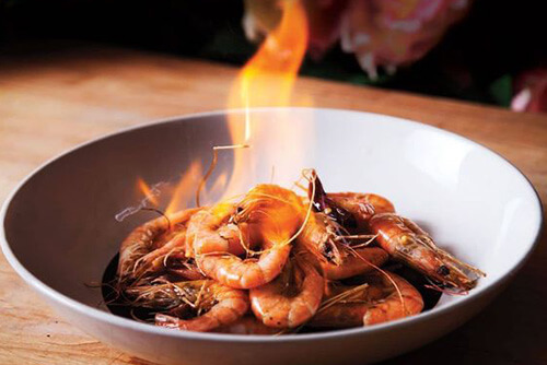 Gambas flambées